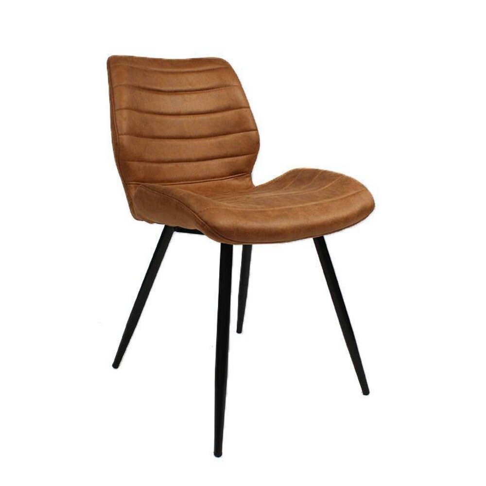 Stoel Olto microvezel cognac 45 cm
