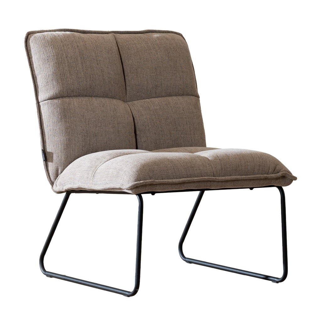 Fauteuil Brami polyester taupe 70 cm