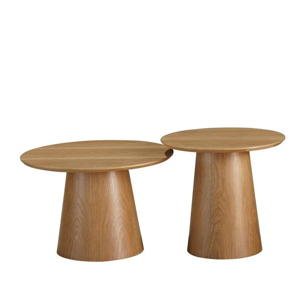 Salontafel Marvo eikenfineer naturel eiken set van