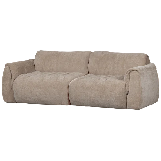 Bank Selvea polyester beige 2-zits 228 cm