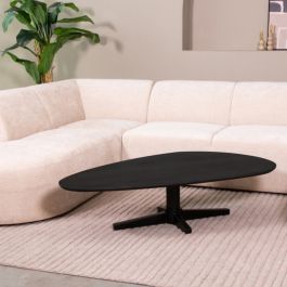 Salontafel Jasar mangohout zwart 140 cm