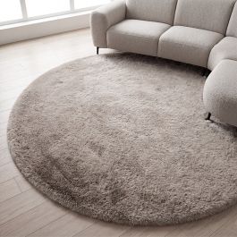 Vloerkleed Delmi polyester taupe 200 cm