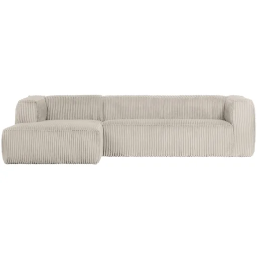 Hoekbank Linel naturel links 305 × 73 cm hoog