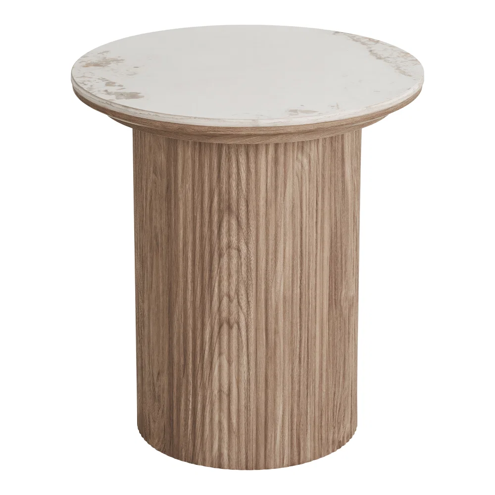 Bijzettafel Novo keramiek wit