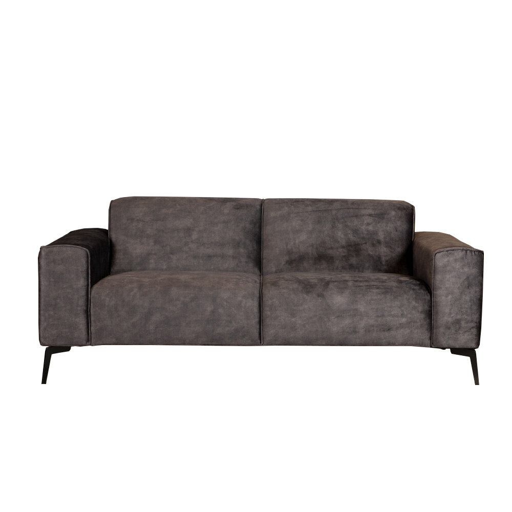 Bank Fio velours antraciet 5-zits