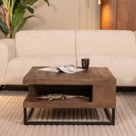 Salontafel Levto mangohout bruin espresso