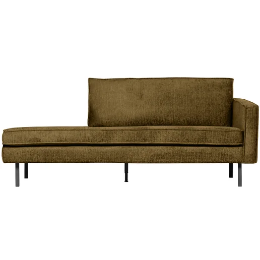 Chaise longue Dala polyester goud rechts 203 cm