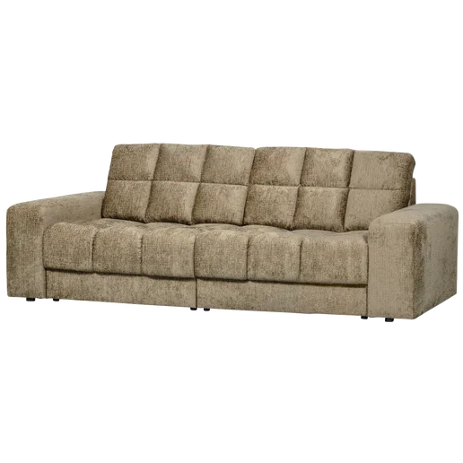 Bank Zelriro polyester beige 2-zits 226 cm
