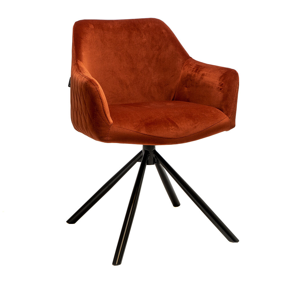 Stoel Ralia velours koper 60 × 79 cm hoog