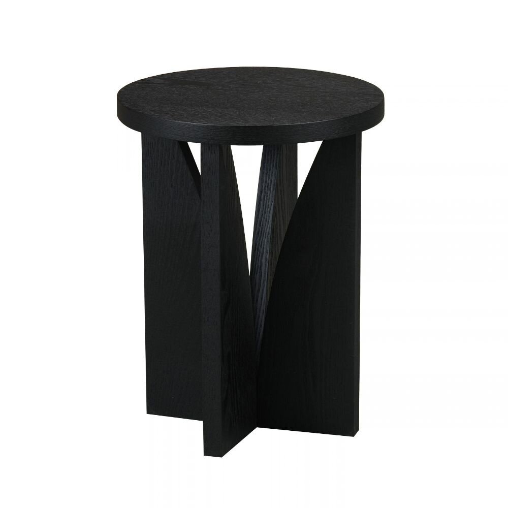 Bijzettafel Terna MDF + eikenfineer zwart eiken Ø35 cm
