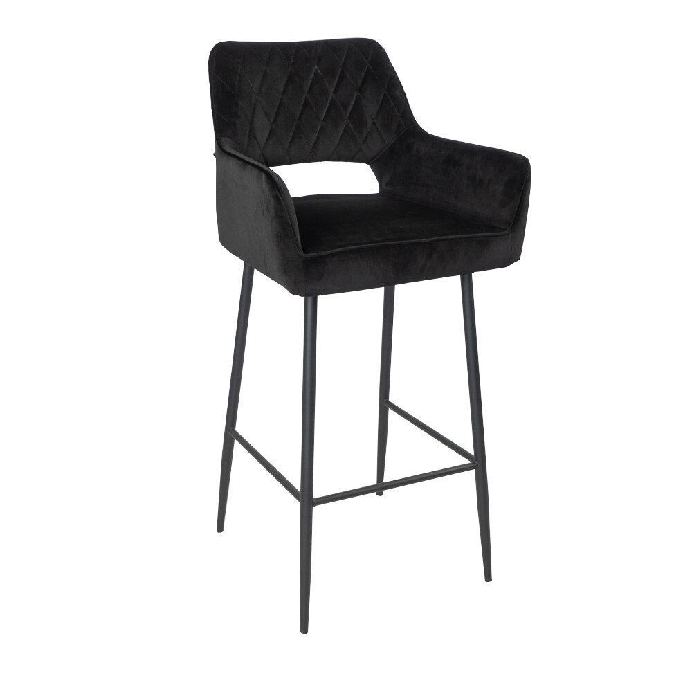 Barkruk Graen velours zwart 78 cm