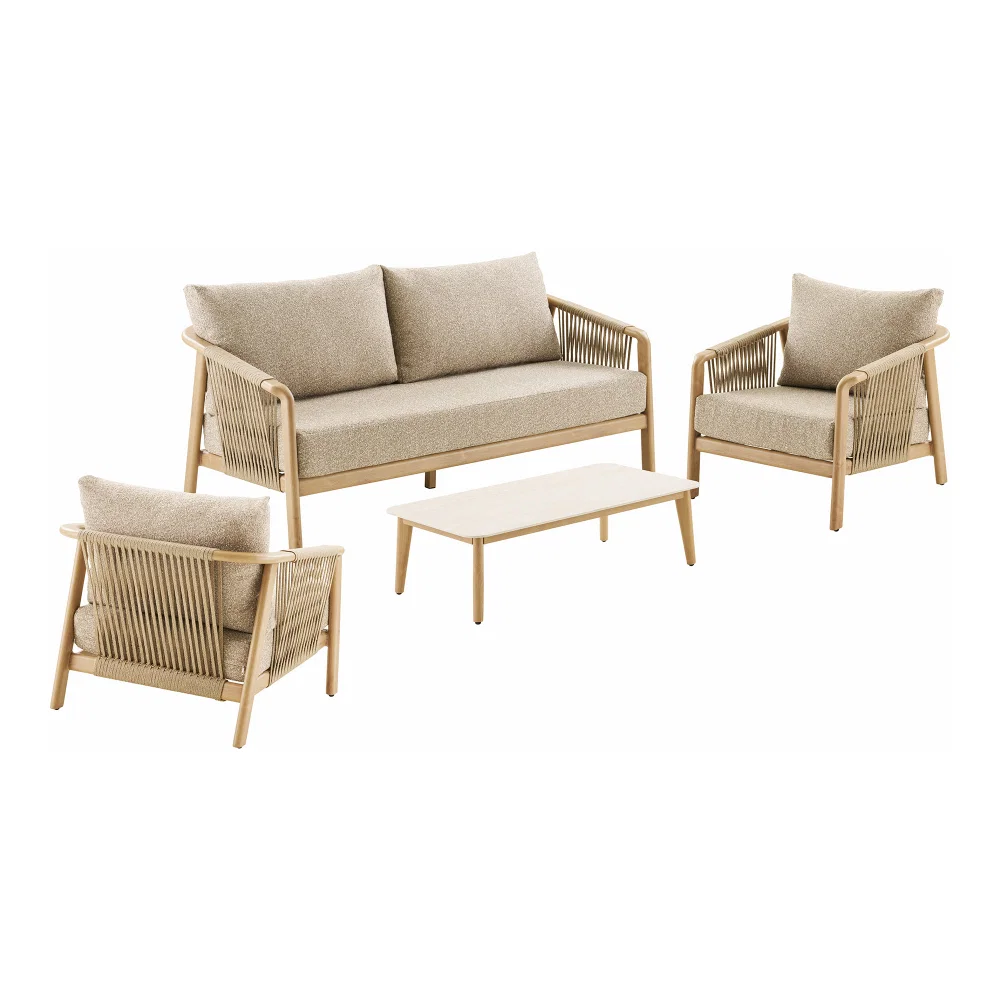 Loungeset Perio aluminium taupe