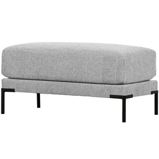 Poef Tere polyester grijs 50 cm 50 × 44 cm hoog