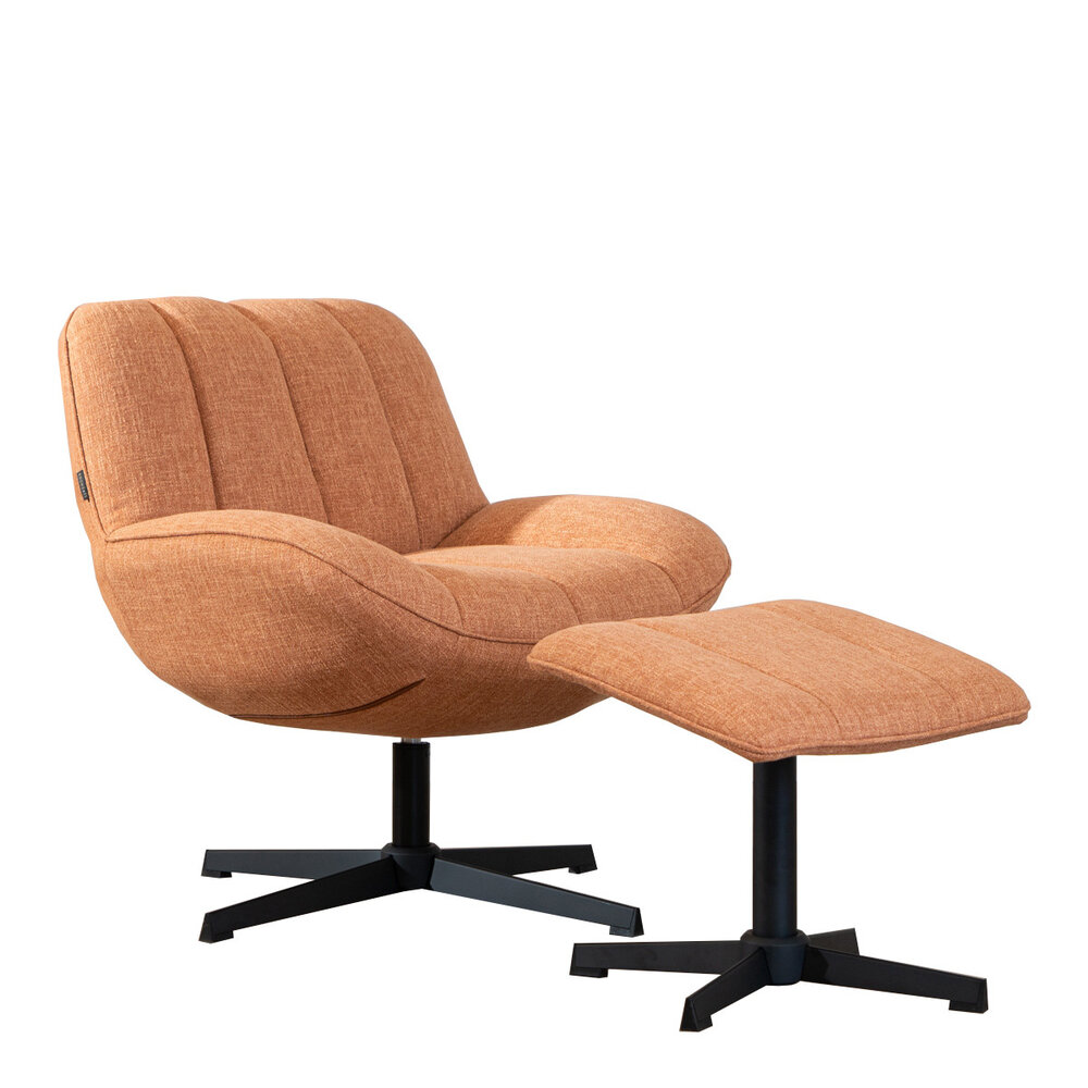Fauteuil Cale polyester koper draaibaar