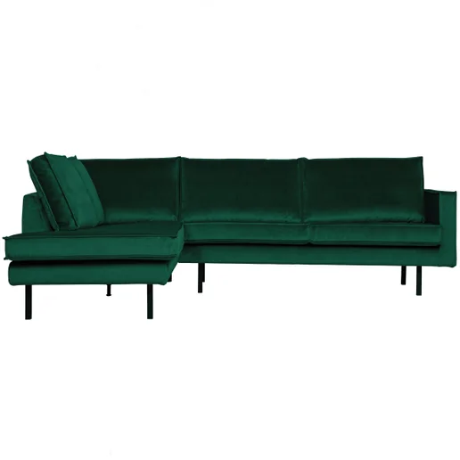 Hoekbank Lorro velours groen links