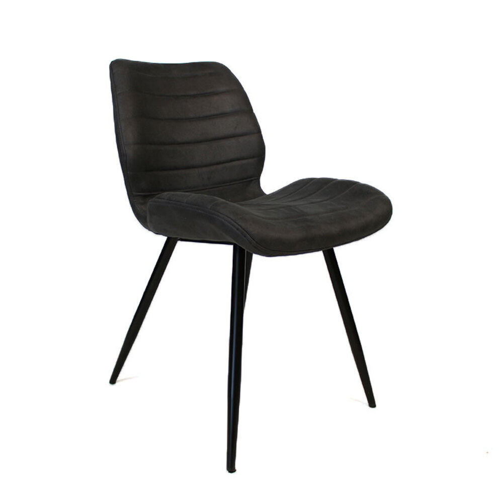 Stoel Gran microvezel antraciet 45 cm