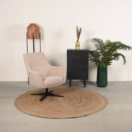 Kast Cale mangohout zwart 50 cm