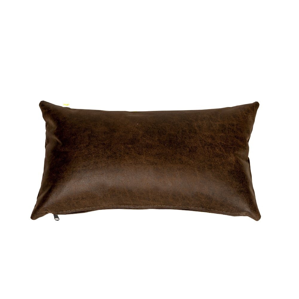Kussen Ise eco-leer bruin 25 × 45 cm