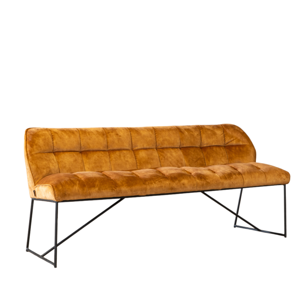 Bankje Orro velours okergeel 220 cm