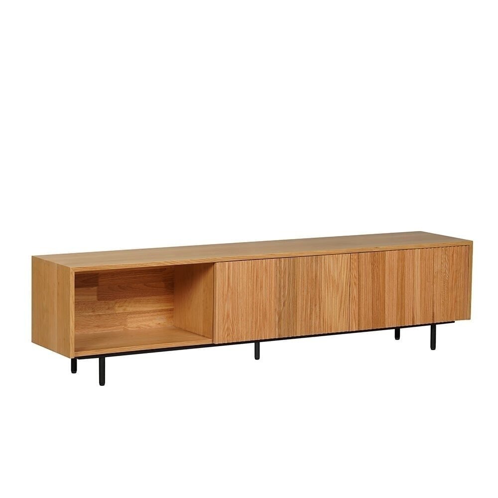 Tv-meubel Kalmi rubberwood blank eiken 180 cm