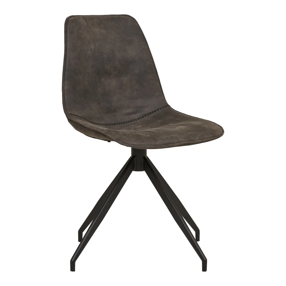 Eetkamerstoel Rosel microfiber grijs