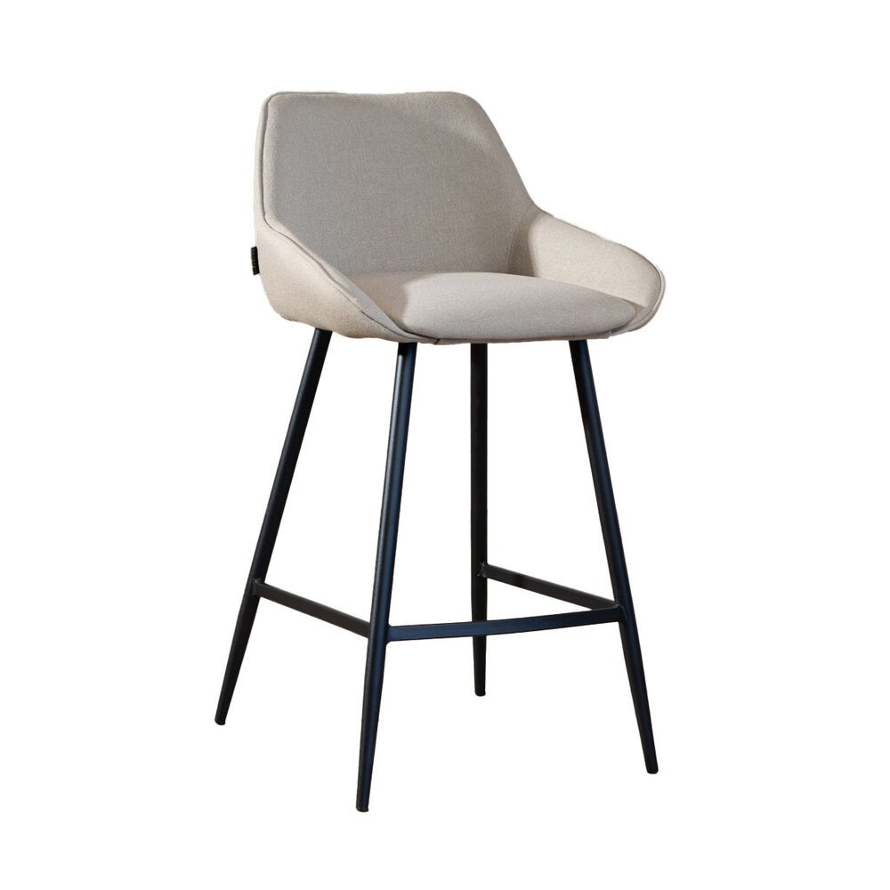 Barkruk Lorla gerecycled polyester taupe 68 cm