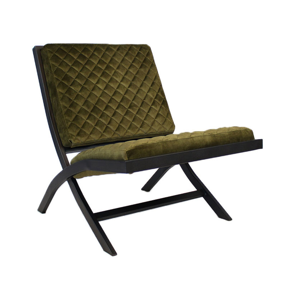 Fauteuil Marmi velours groen 64 cm