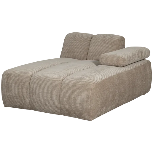 Chaise longue Perio naturel rechts 124 × 74 cm hoog