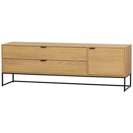 Tv-meubel Halla eiken transparant 180 cm