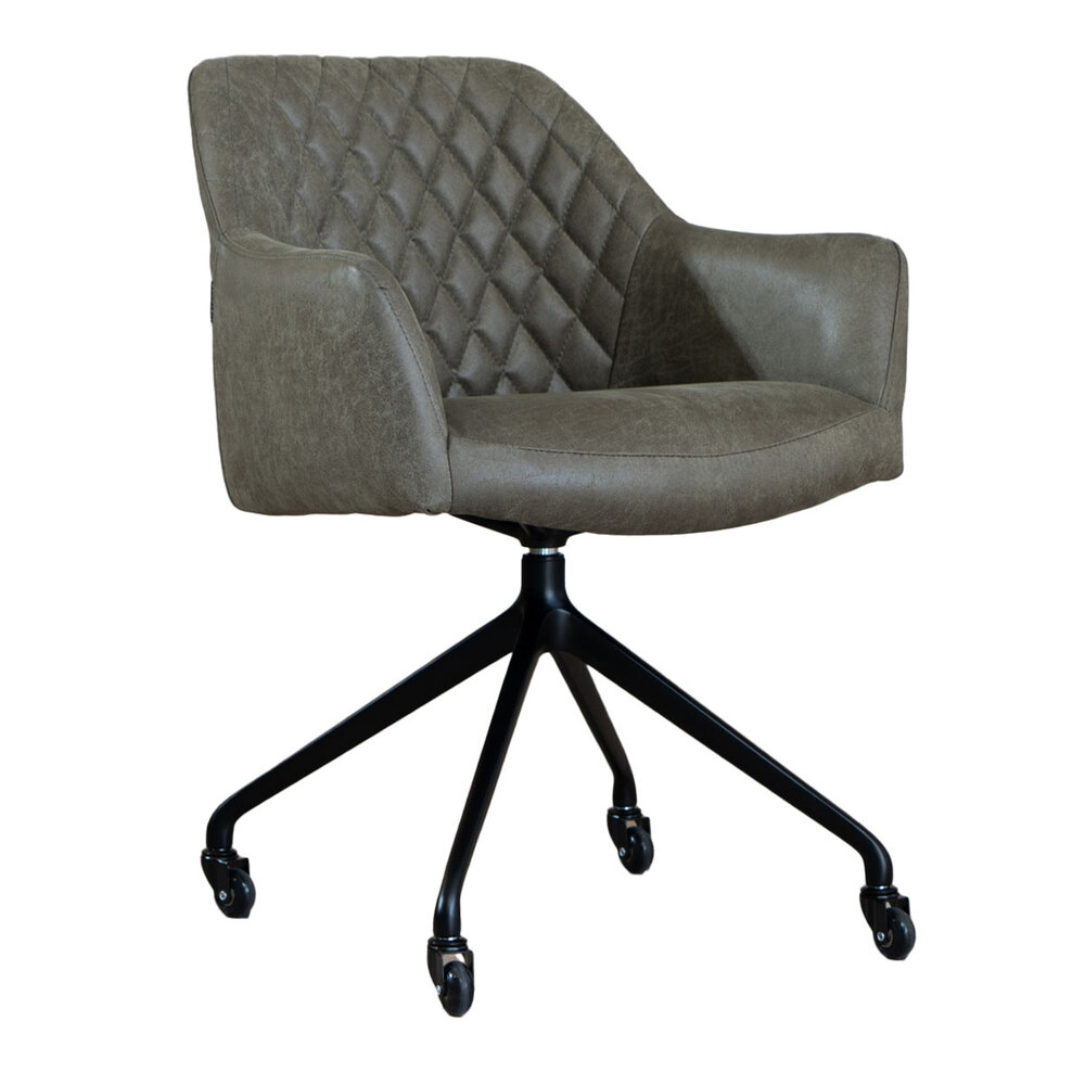 Stoel Valla eco-leer olijfgroen 58 cm