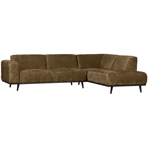 Hoekbank Linla polyester goud rechts 274 × 77 cm hoog