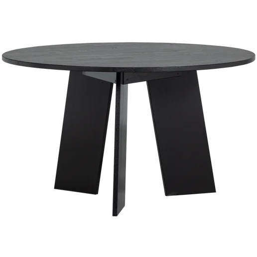 Eettafel Ilar eiken zwart Ø129 cm
