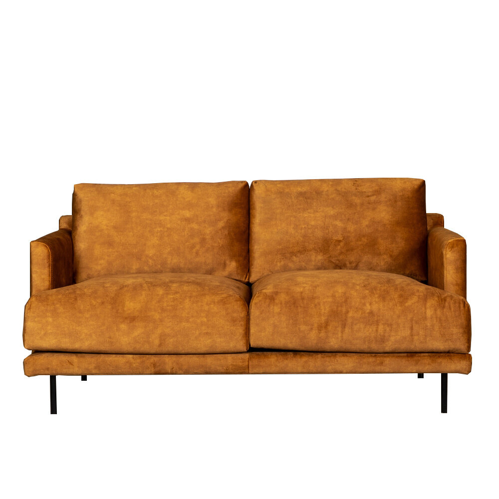 Bank Olla velours okergeel 5-zits 174 cm