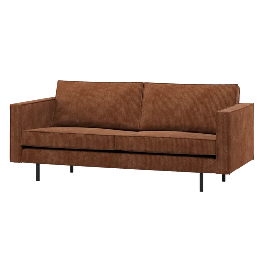 Bank Rosvear bruin 5-zits 190 × 85 cm hoog