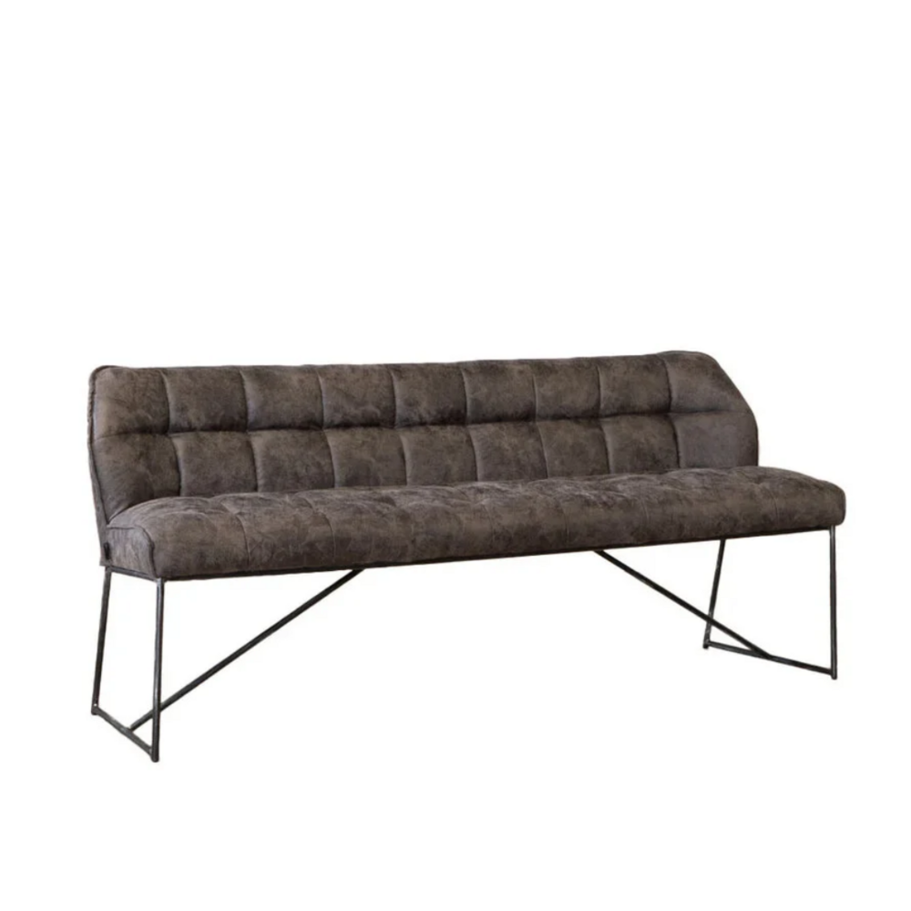 Bankje Linto microvezel antraciet 220 cm