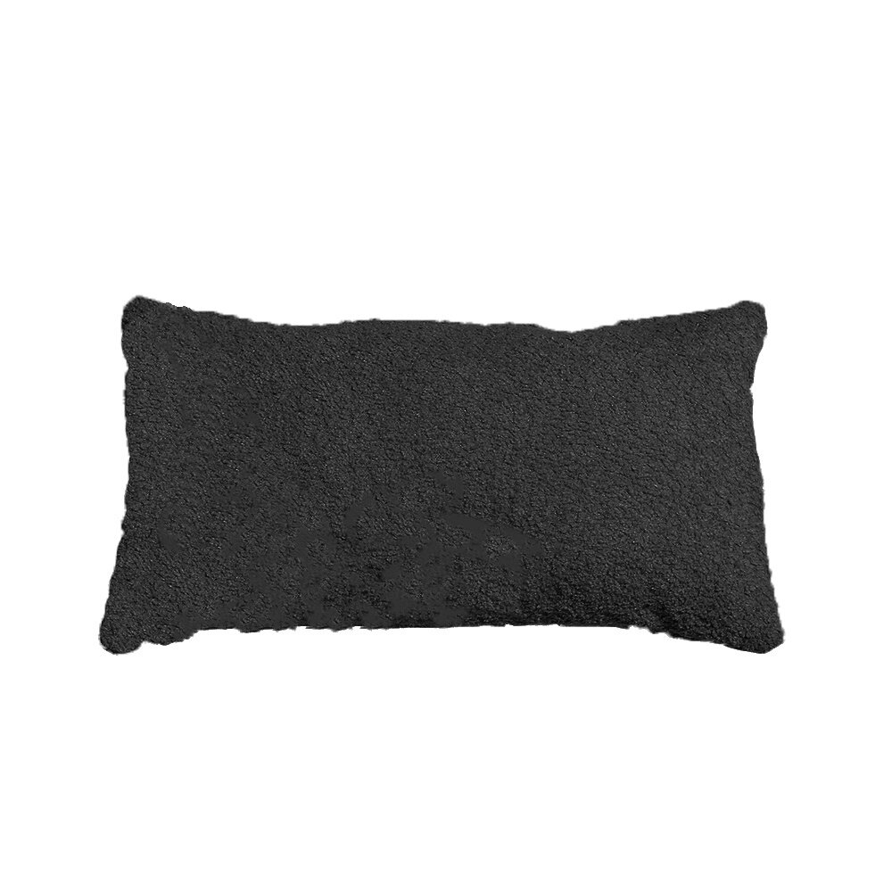 Kussen Selro bouclé zwart 25 × 45 cm