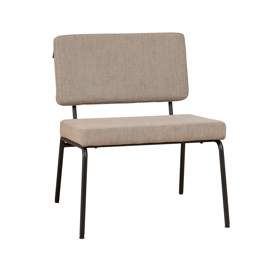 Fauteuil Fenia gerecycled polyester taupe 65 cm