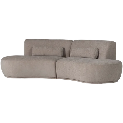 Bank Grasie velours beige 4-zits