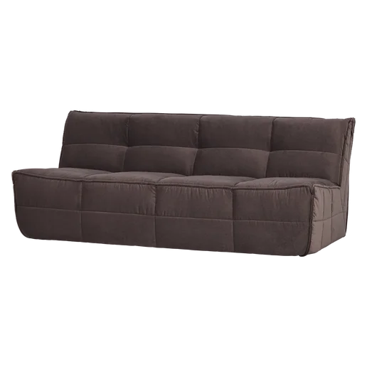 Bank Terria velours 3-zits 204 × 81 cm hoog