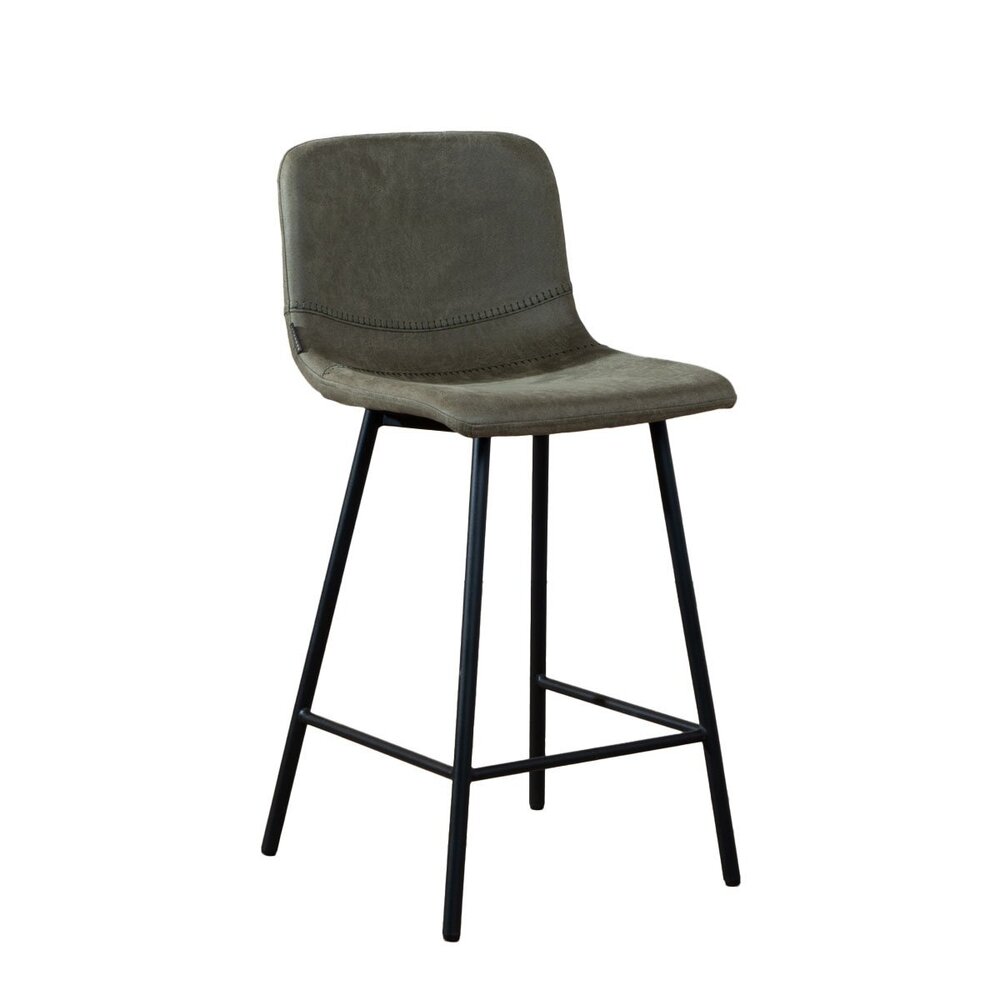 Barkruk Talto eco-leer olijfgroen