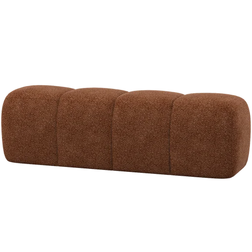 Bank Lortea chenille bruin 164 cm 164 cm