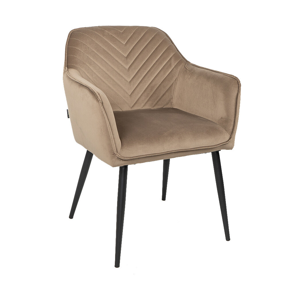Stoel Novio velours taupe 64 × 85 cm hoog