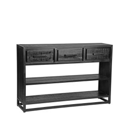 Bijzettafel Ilon mangohout zwart 115 cm