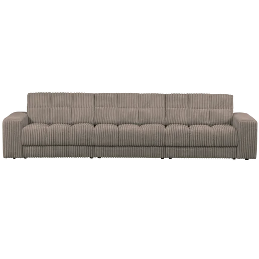 Bank Caltela polyester bruin 3-zits 316 cm