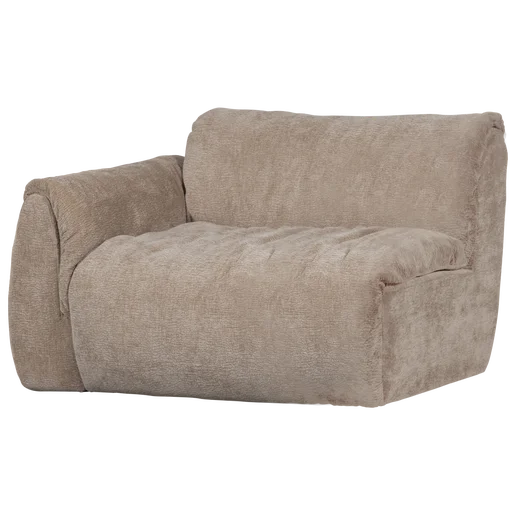 Bank Dalloel polyester beige 1-zits links 114 cm