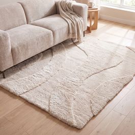 Vloerkleed Rosto polyester ivoor 230 × 1 cm hoog