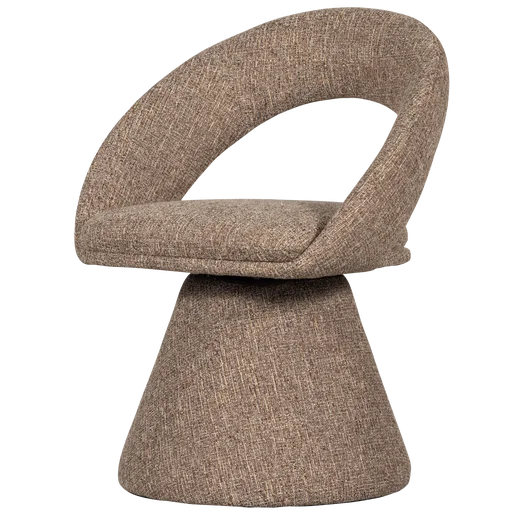 Eetkamerstoel Valio polyester naturel 63 cm