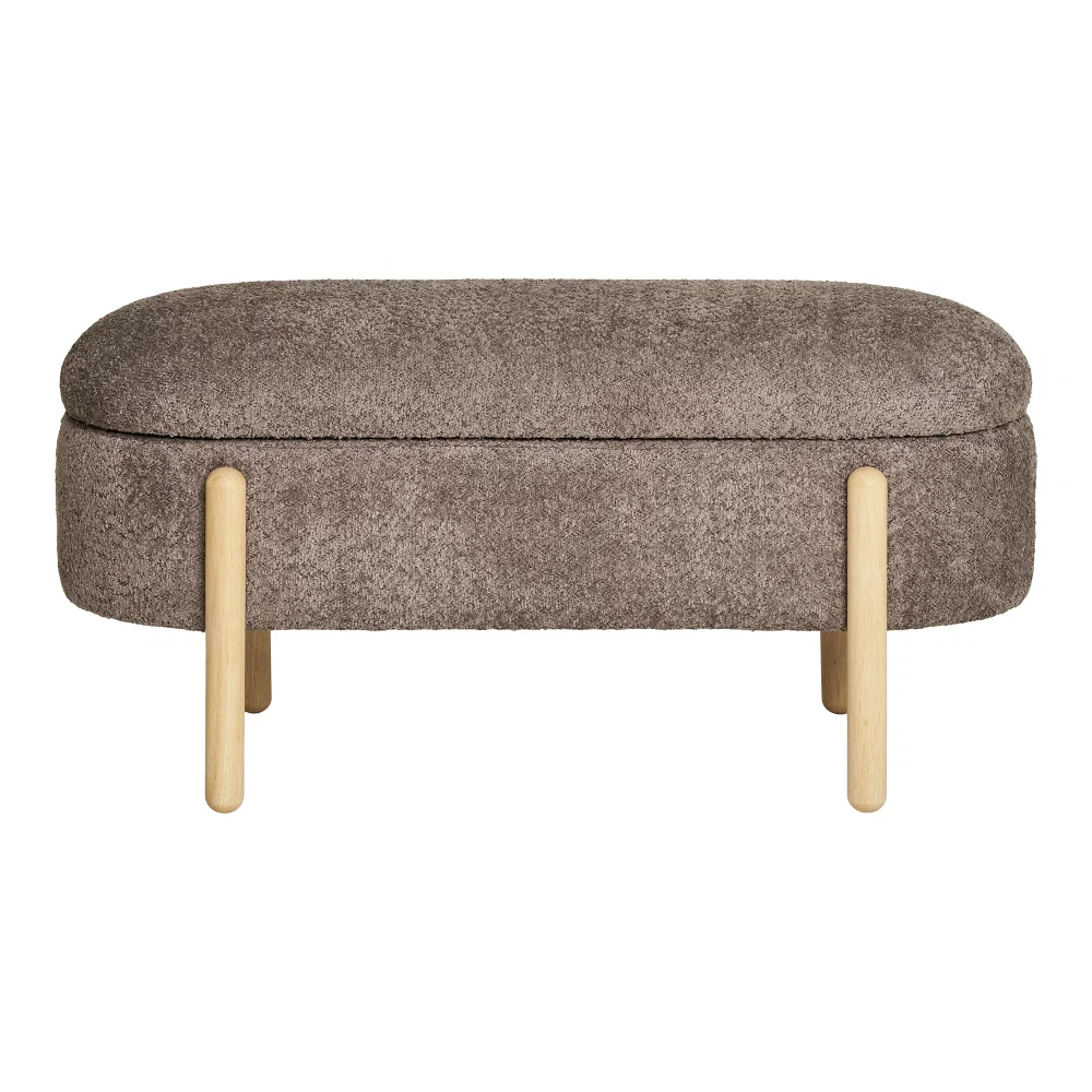 Bankje Peren polyester bruin 97 cm