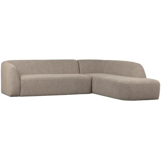 Hoekbank Elen polyester naturel rechts 274 cm