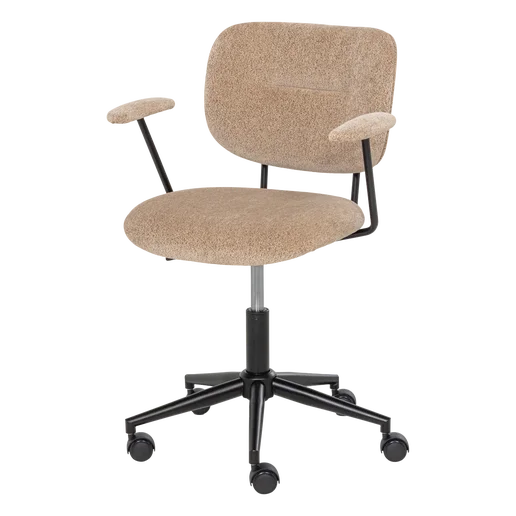 Bureaustoel Marro geweven chenille beige